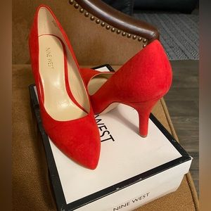 New RED Nine West Pumps! Never worn!